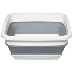 BASSINE CARREE RETRACTABLE 8L BLANC GRIS