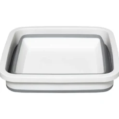 BASSINE CARREE RETRACTABLE 8L BLANC GRIS