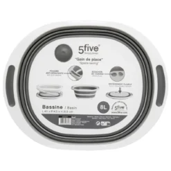 BASSINE RETRACTABLE AVEC BOUCHON DE VIDANGE 8L