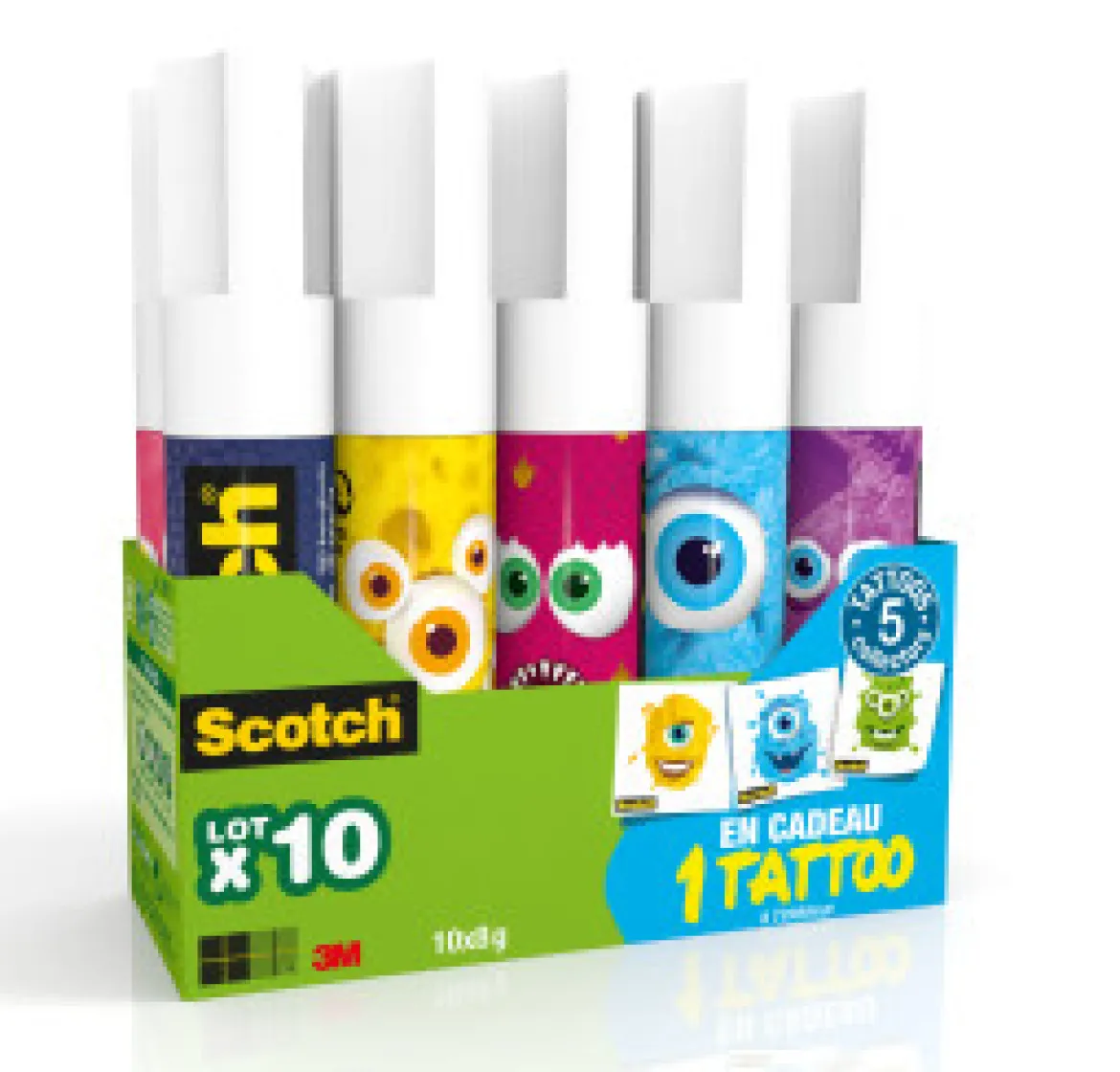 10 BATONS DE COLLE CLASSIC MONSTRES 8G