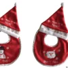 BEBE BAVOIR ET BONNET NOEL ROUGE 28X0.7X26CM