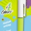 BILLE RETRACTABLE 4 COULEURS FUN