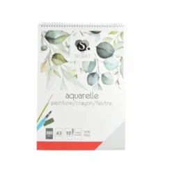 BLOC AQUARELLE A SPIRALES 10 PAGES 300G A3