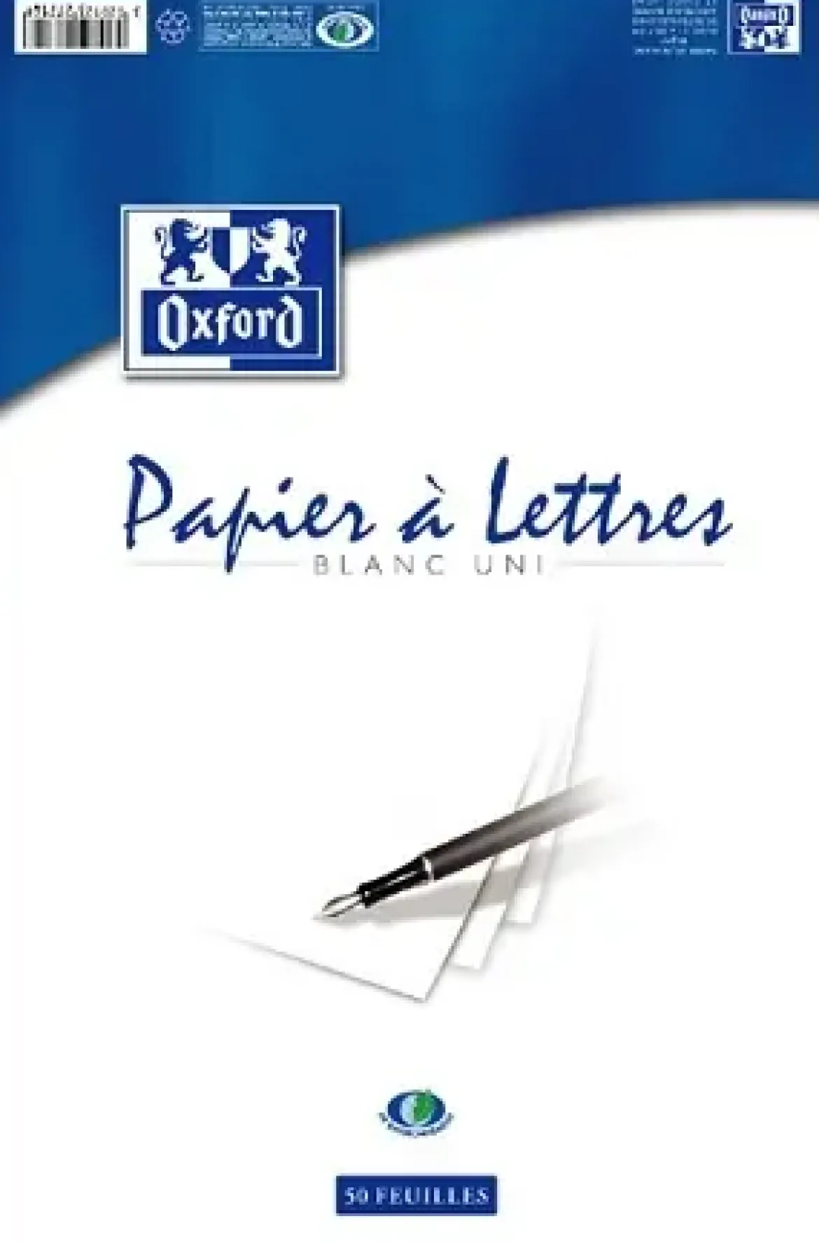 BLOC CORRESPONDANCE A4 50 FEUILLES UNIES