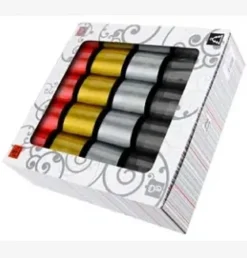 BOBINE BOLDUCS SATINES 5MMX50M OR ARGT NOIR RGE