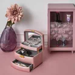 BOITE A BIJOUX MIROIR 3 NIVEAUX