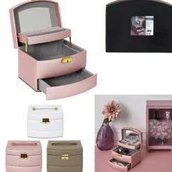 BOITE A BIJOUX MIROIR 3 NIVEAUX