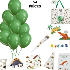 BOITE ANNIVERSAIRE DINOSAURE 53 PIECES