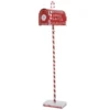 BOITE AUX LETTRES NOEL 27X14X100CM METAL ROUGE