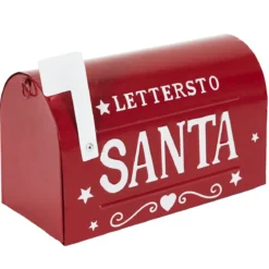 BOITE AUX LETTRES SANTA METAL ROUGE