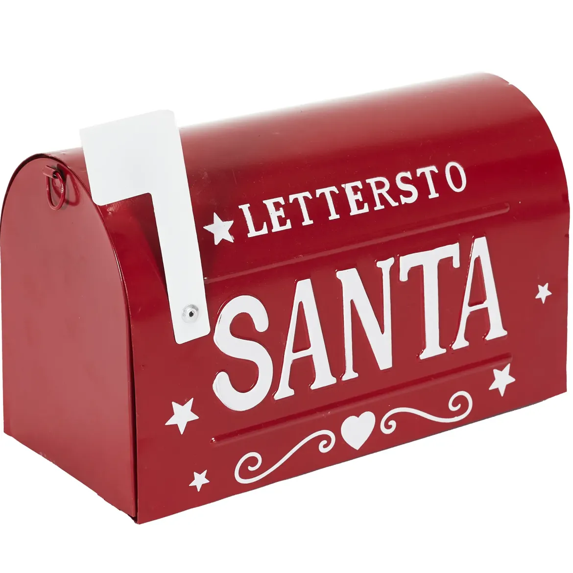 BOITE AUX LETTRES SANTA METAL ROUGE
