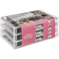 BOITE BIJOUX 3 TIROIRS SELENA D.23.8X15.3X10.8CM
