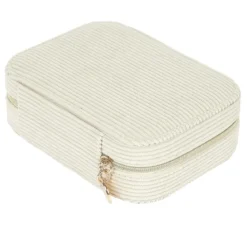 BOITE BIJOUX VELOURS COTELE RECTANGLE