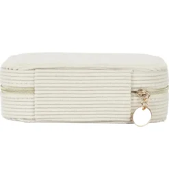 BOITE BIJOUX VELOURS COTELE RECTANGLE