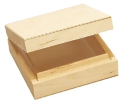 BOITE BOIS CARREE 10 X 10 X 3.7 CM