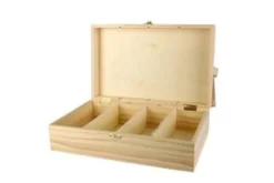 BOITE BOIS 4 COMPARTIMENTS 31X19.5X9CM
