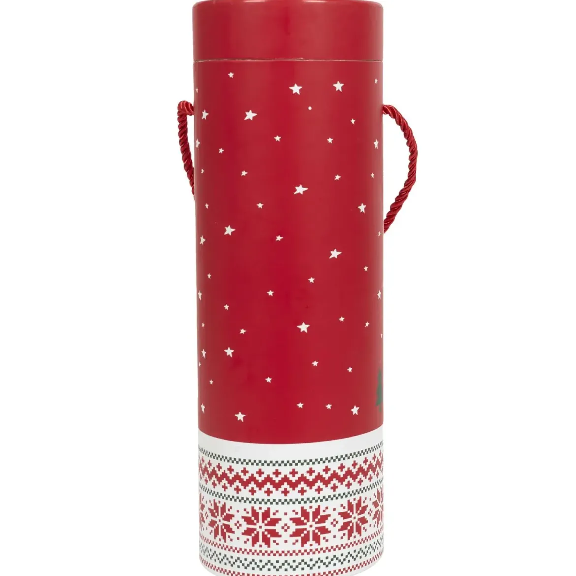 BOITE CADEAU BOUTEILLE NOEL 10X10X35CM