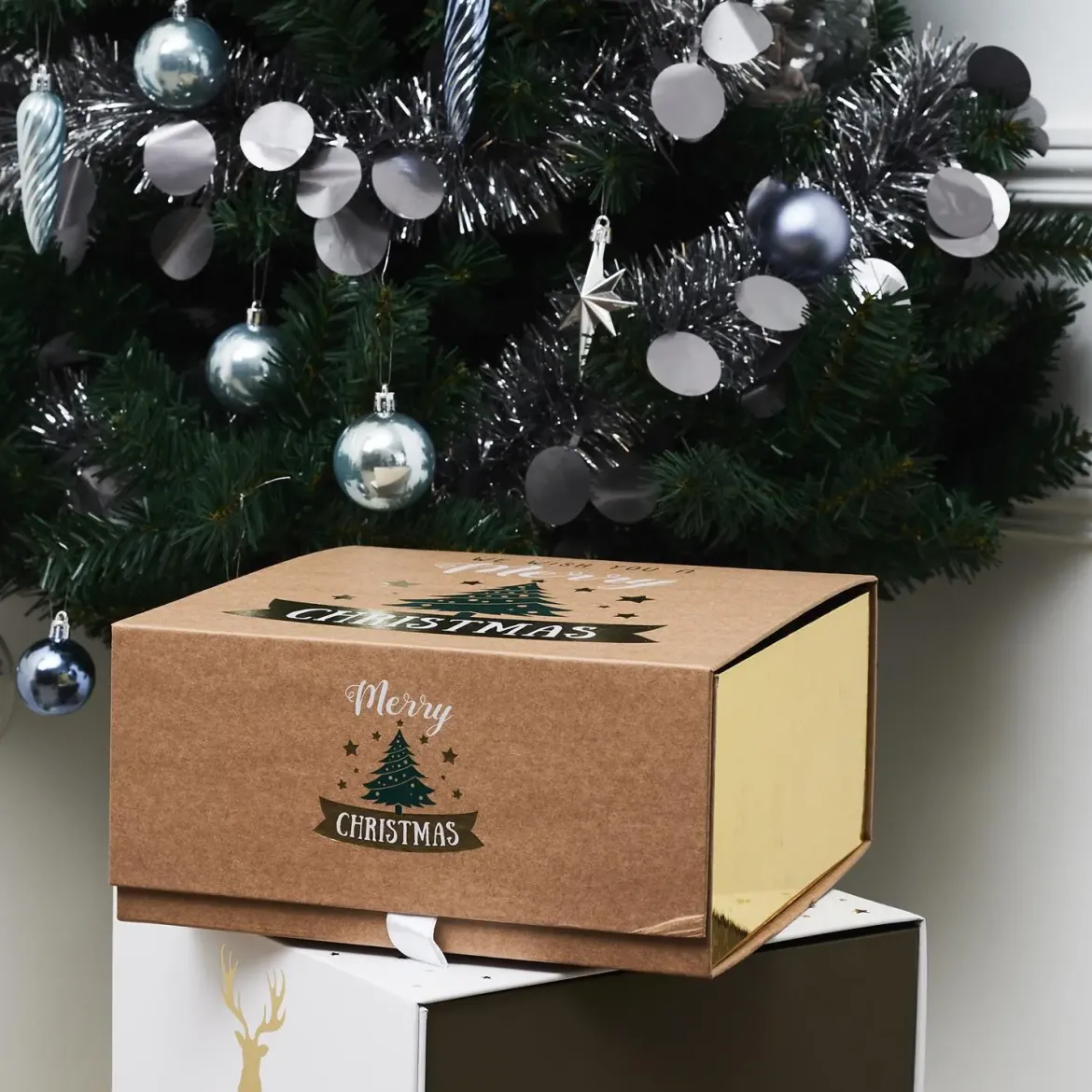 BOITE CADEAU NOEL 25X25X12CM