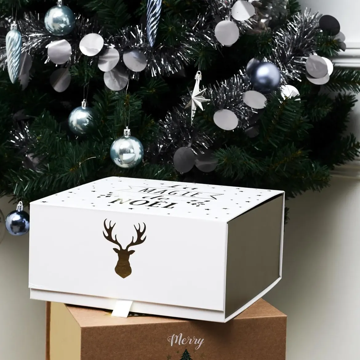 BOITE CADEAU NOEL 25X25X12CM