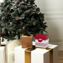 BOITE CADEAU PLIABLE NOEL 13X13CM