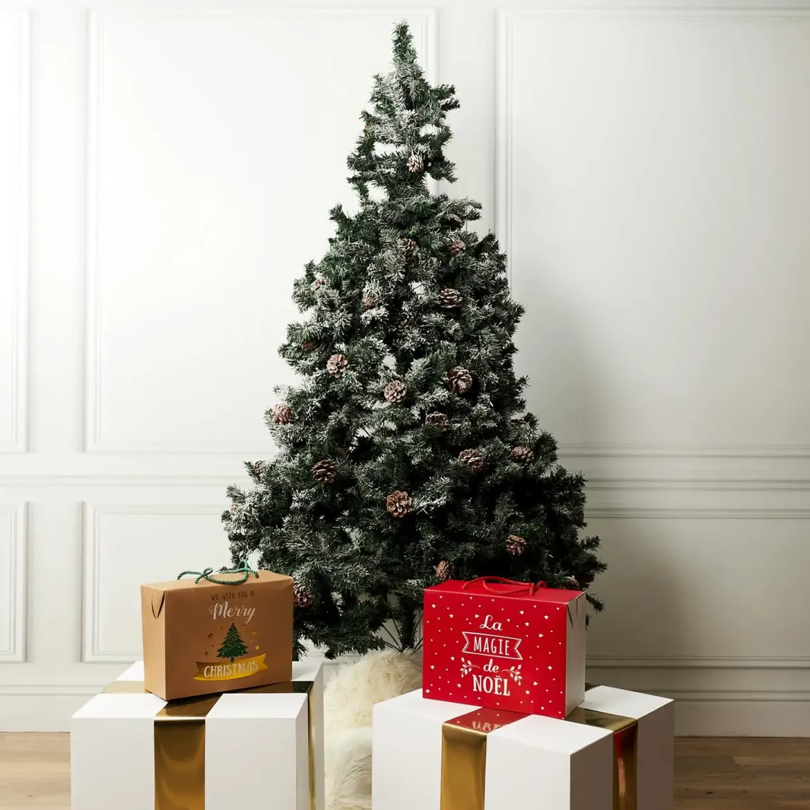 BOITE CADEAU PLIABLE NOEL 27X13X20CM