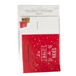 BOITE CADEAU PLIABLE NOEL 27X13X20CM