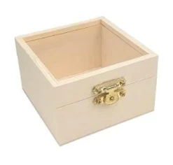 BOITE COFFRET BOIS 8X8X5CM