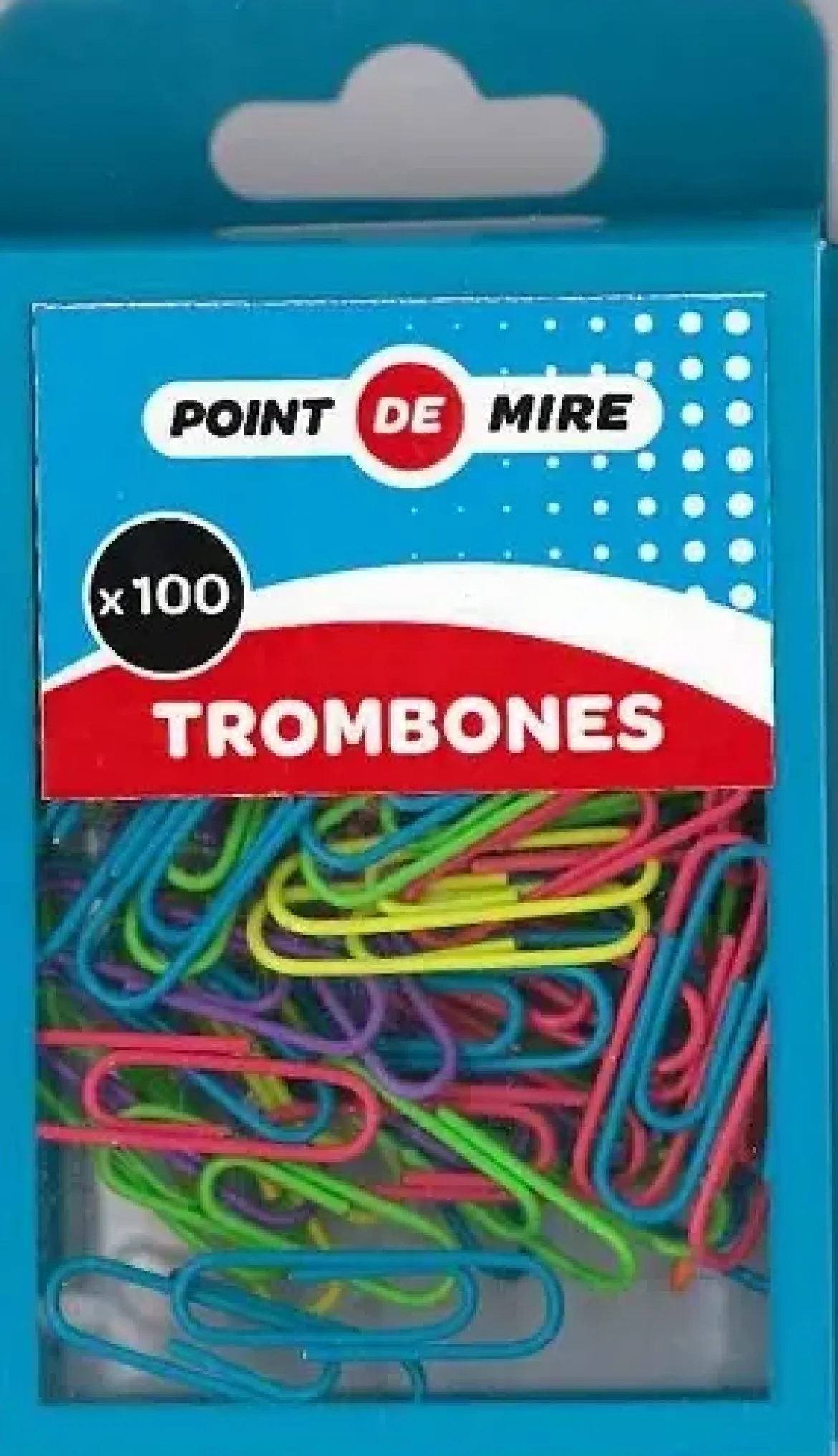 BOITE DE 100 TROMBONES COULEUR