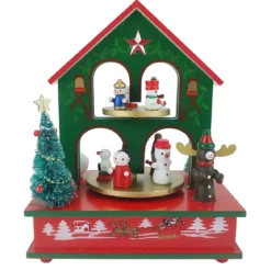 BOITE MUSIQUE MAISON NOEL H.21CM