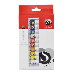 BOITE 10 PEINTURES ACRYLIQUE 12ML