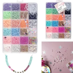 BOITE 1500 PERLES ET FIL 9M