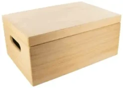 BOITE RANGEMENT BOIS 29.5 X 19 X 13 CM