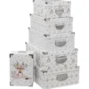 BOITE RECTANGLE DOUCEUR NEIGE D.40X26.5X13.8CM