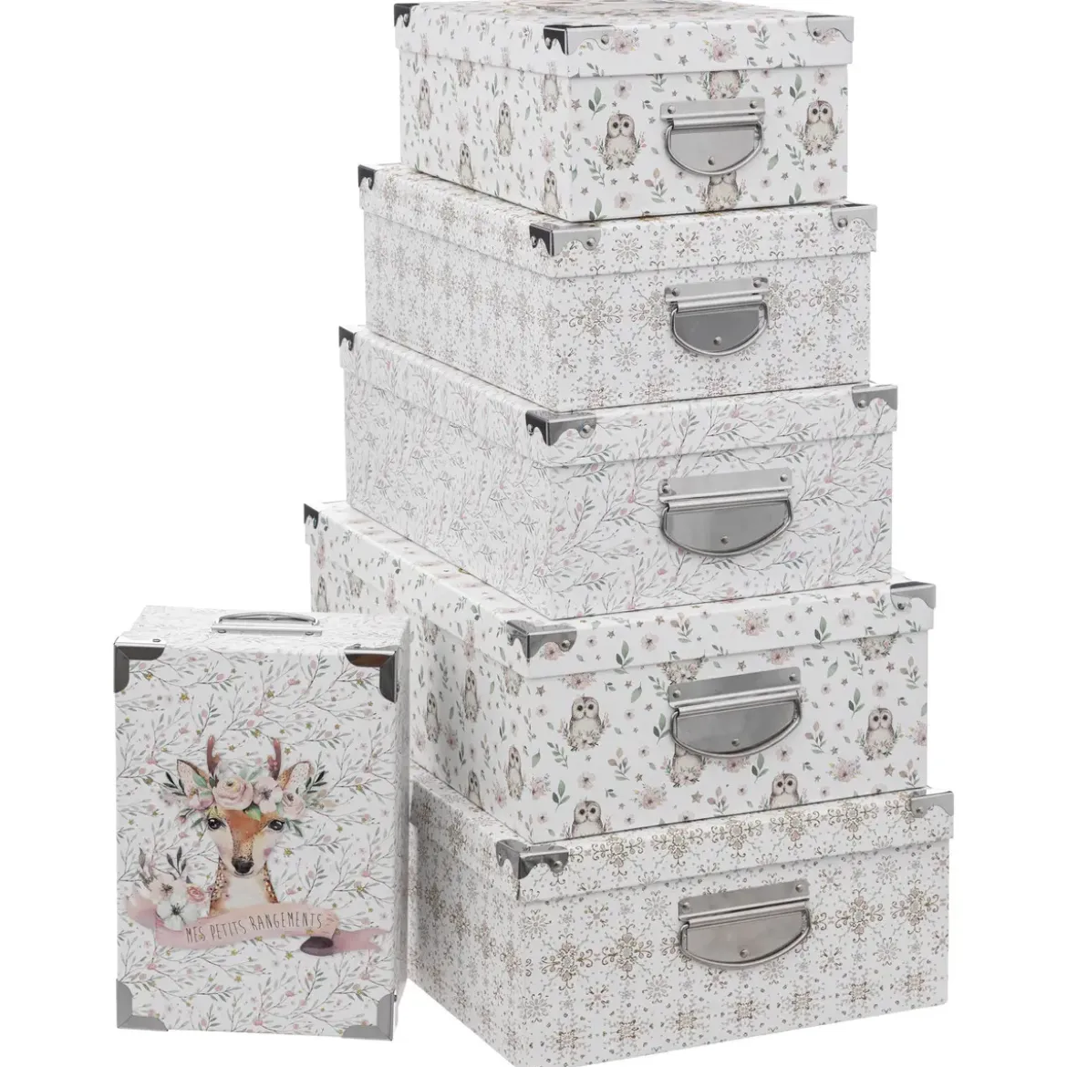 BOITE RECTANGLE DOUCEUR NEIGE D.40X26.5X13.8CM