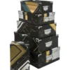 BOITE RECTANGLE GEOMETRIQUE NOIR D.48X33.5X16CM