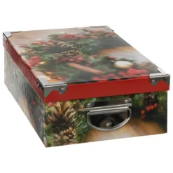 BOITE RECTANGLE IMPRIME TRADITIONNEL D.44.5X36.5X17.5CM