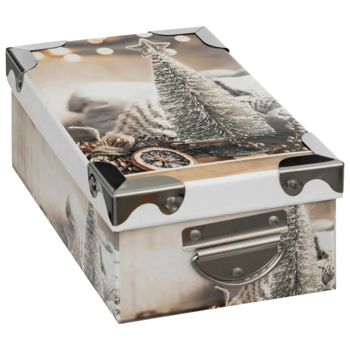 BOITE RECTANGLE IMPRIME TRADITIONNEL D.44.5X36.5X17.5CM