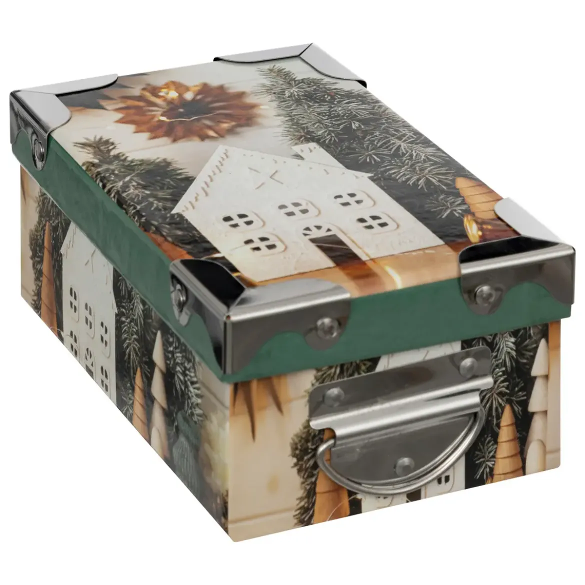 BOITE RECTANGLE IMPRIME TRADITIONNEL D.22.5X15X8.5CM