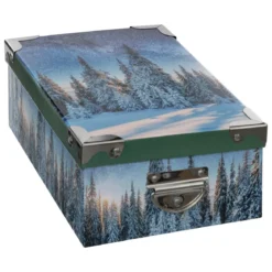 BOITE RECTANGLE IMPRIME TRADITIONNEL D.34.5X26.5X12.5CM