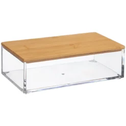 BOITE RECTANGLE SELENA BAMBOU D.16X9.6X5.1CM