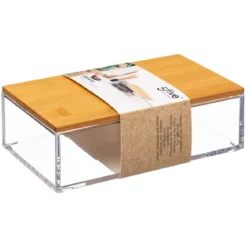 BOITE RECTANGLE SELENA BAMBOU D.16X9.6X5.1CM