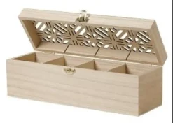 BOITE THE JAPAN BOIS 4 COMPARTIMENTS 30 X10 X10CM