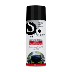 BOMBE HAUTE TEMPERATURE MULTISUPPORTS 350ML NOIR MAT