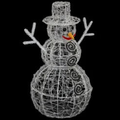 BONHOMME DE NEIGE EXTERIEUR 3D 100LEDS BLANC H.60CM