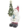 BONHOMME DE NEIGE H60CM ET SAPIN AVEC LED