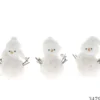 BONHOMME NEIGE FOURRURE BLANCHE 7X7X15.5CM