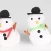 BONHOMMES DE NEIGE POMPONS ET FEUTRINE 7X3CM X4 PIECES