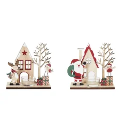 BOUGEOIR DE NOEL A POSER SCENE MAISON