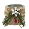 BOUGEOIR NOEL HOUX ET FLOCON D.5CM