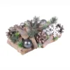 BOUGEOIR PERLES ET FLOCONS 20X13X7CM